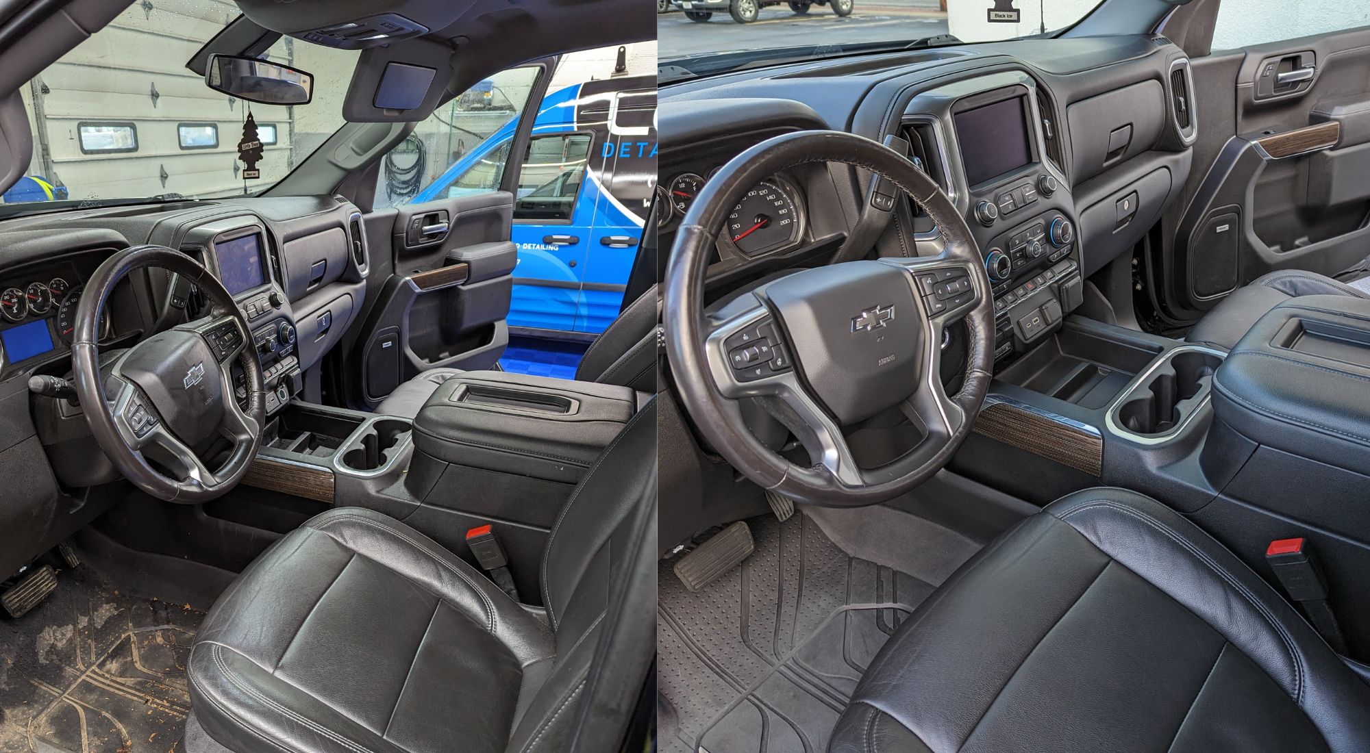 interior detail before and after