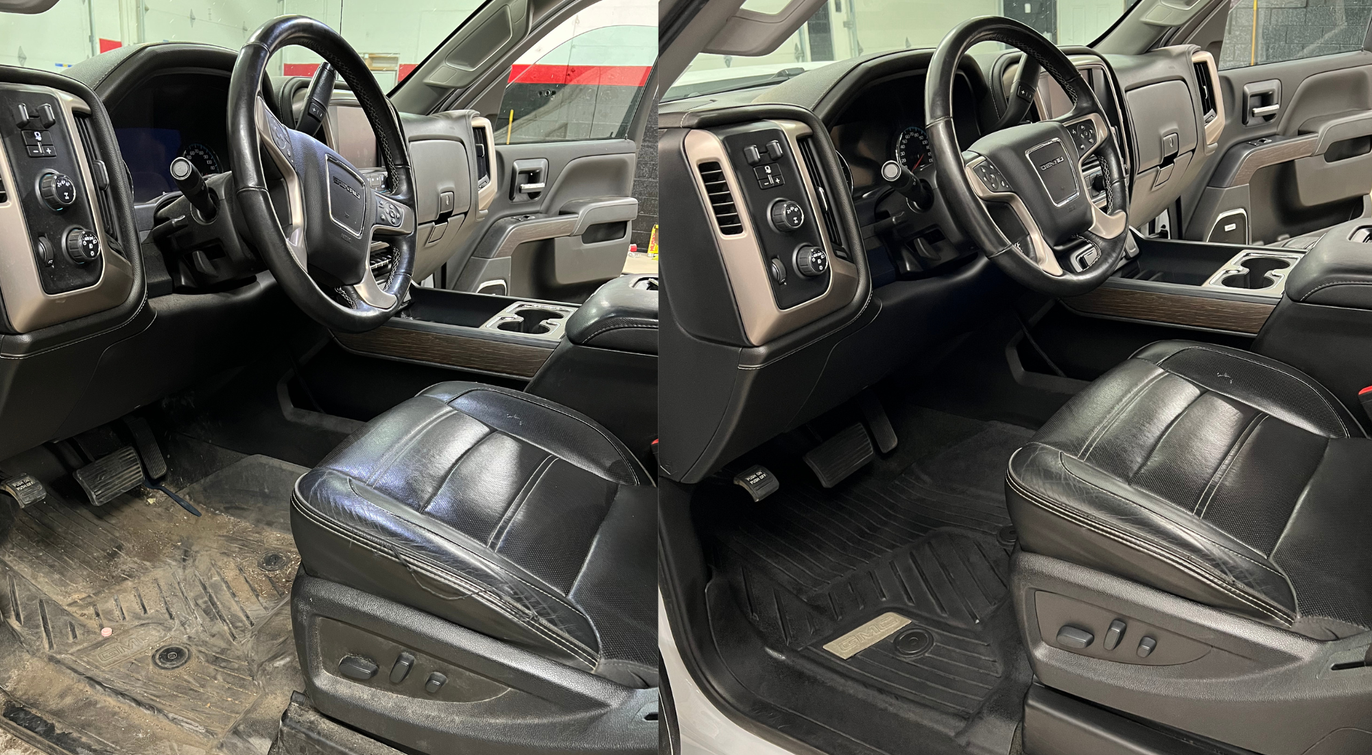 interior detail before and after
