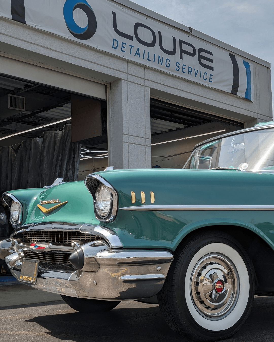 1957 Chevy Bel Air Wash and Wax at Loupe Detailing Classic green 1957 Chevy Bel Air after wash and wax service at Loupe Detailing in Amherst, NY