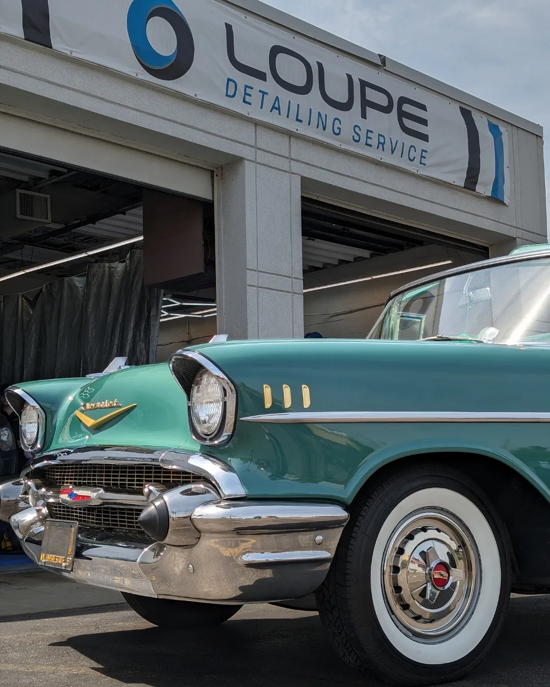 1957 Chevy Bel Air Wash and Wax at Loupe Detailing Classic green 1957 Chevy Bel Air after wash and wax service at Loupe Detailing in Amherst, NY